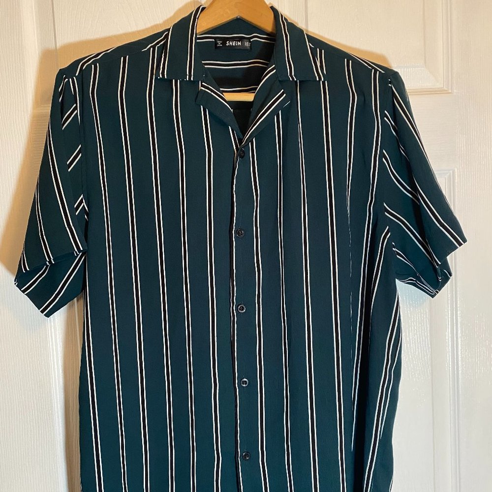 Green PinStripe Shein Shirt